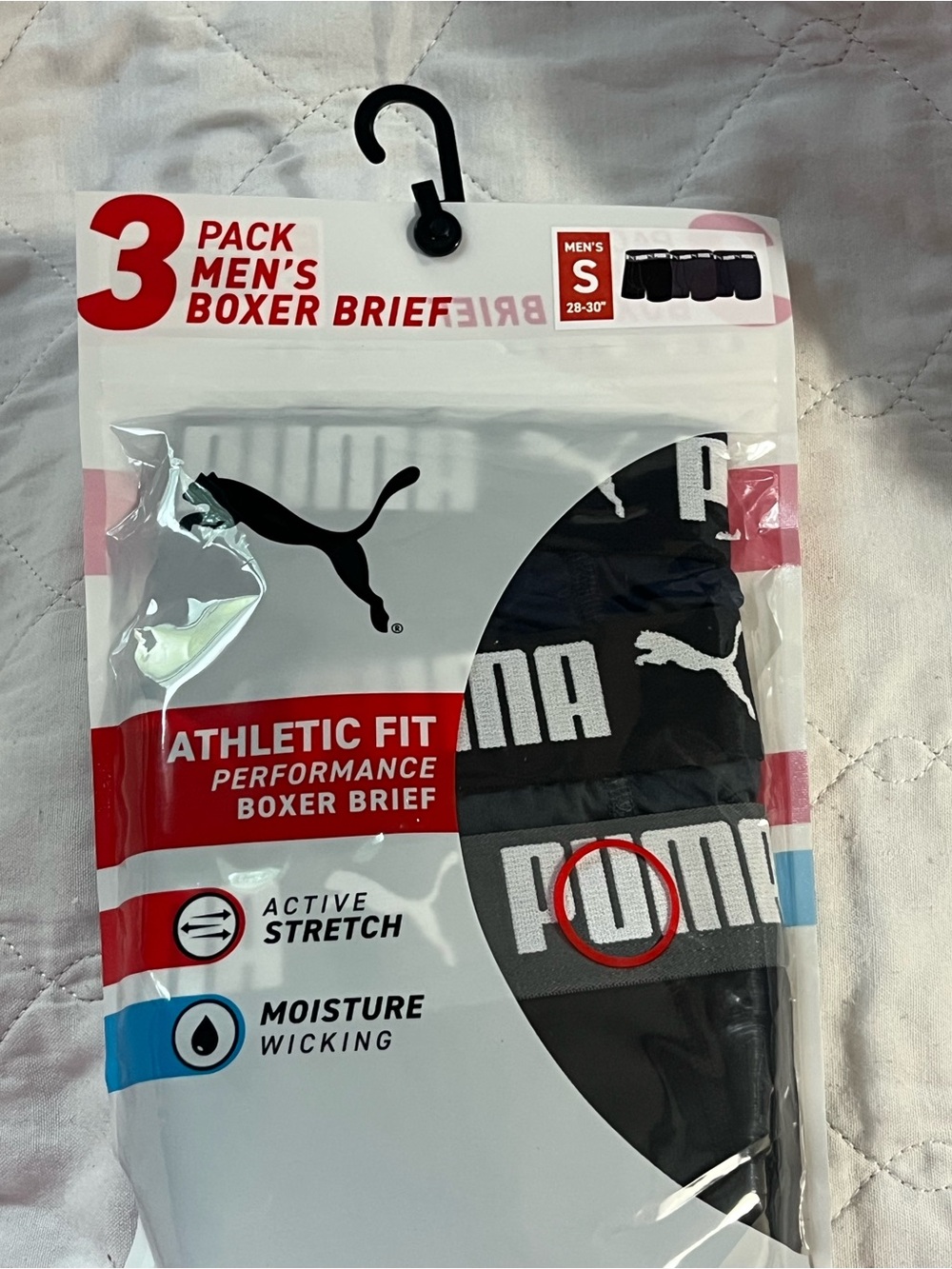 Puma Black Men's Athletic Performance Boxer Briefs - 3 Pack